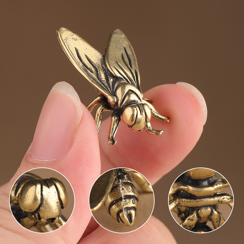 Home Office Freelancer - 1~5pcs Mini Brass Fly Insect Ornament