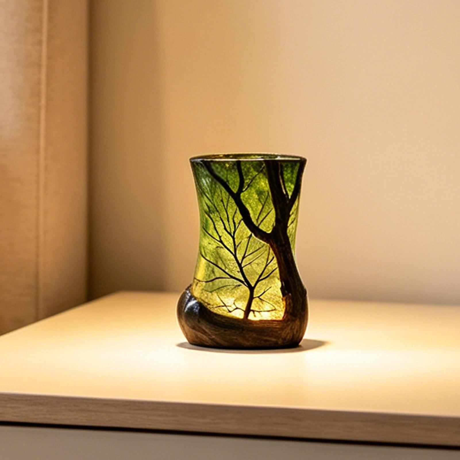 Home Office Desks - Bedside Table Lamp Forest Nightlight Decorative
