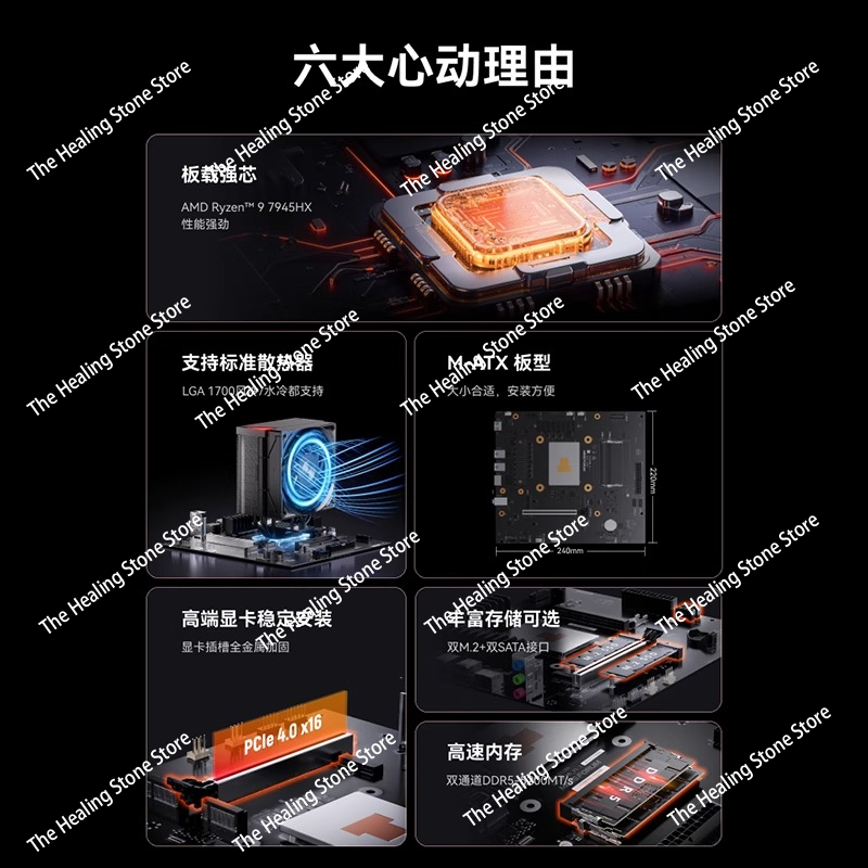 Home Office Furniture Sets - (MINISFORUM) BD795M onboard Ryzen r9-7945HX ITX