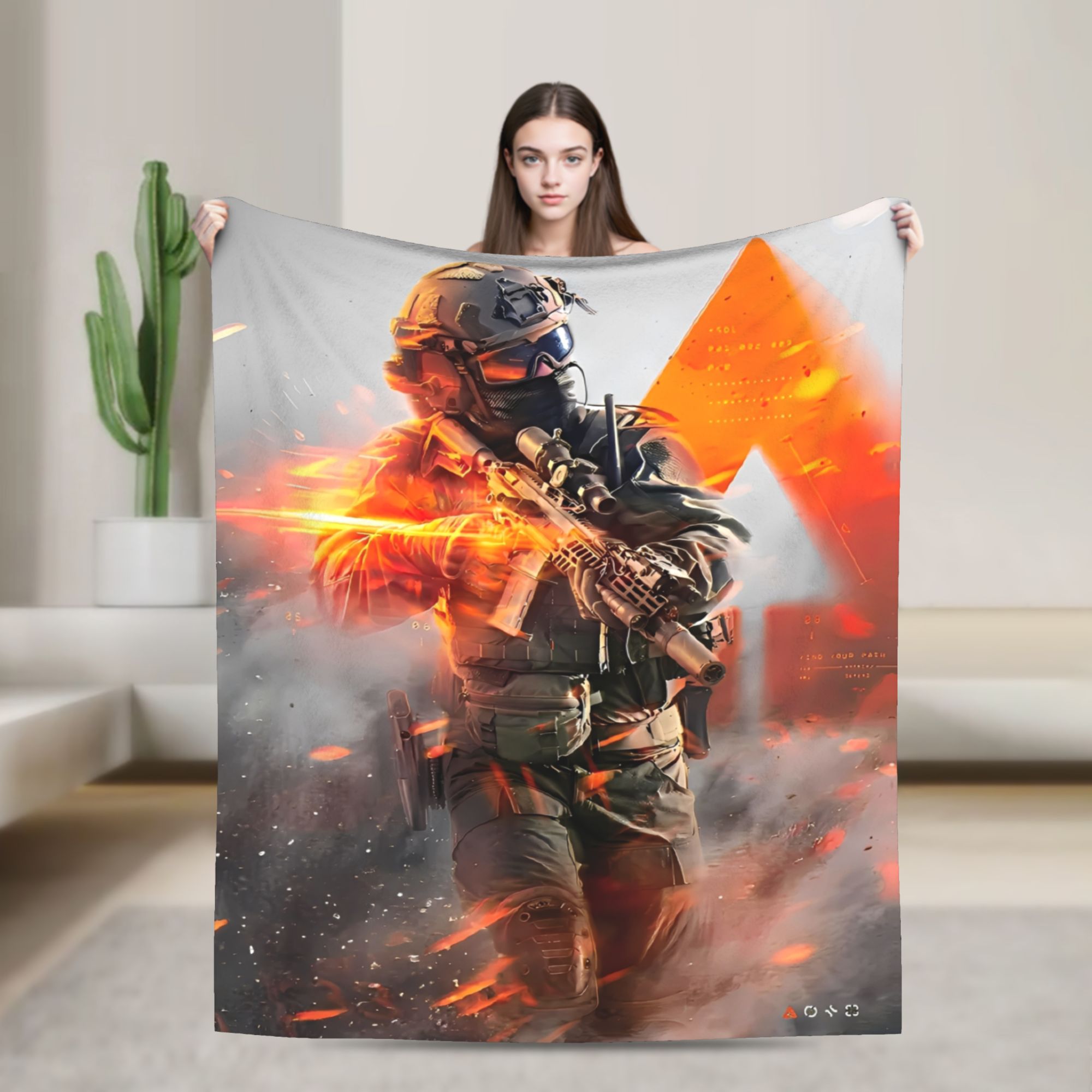 Home Office Design Ideas - Battlefield 6 Game Funny Blanket Travel