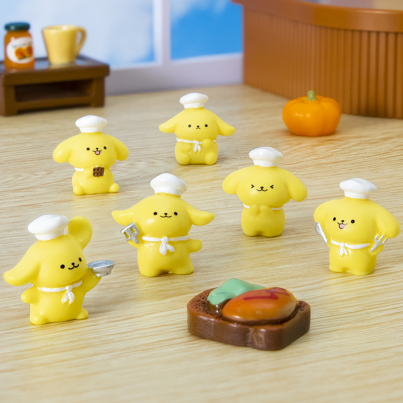 Home Office Freelancer - 6pcs/set Cute Miniatures Resin Dogs Figurines