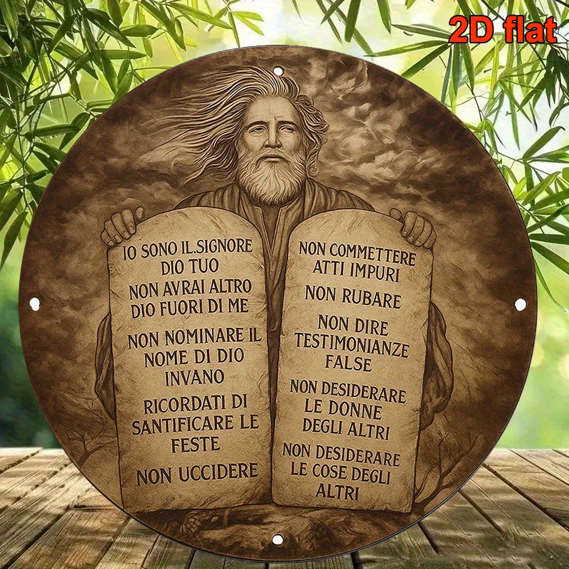 Free Home Office - CIFBUY Rustic Italian Moses 10 Commandments