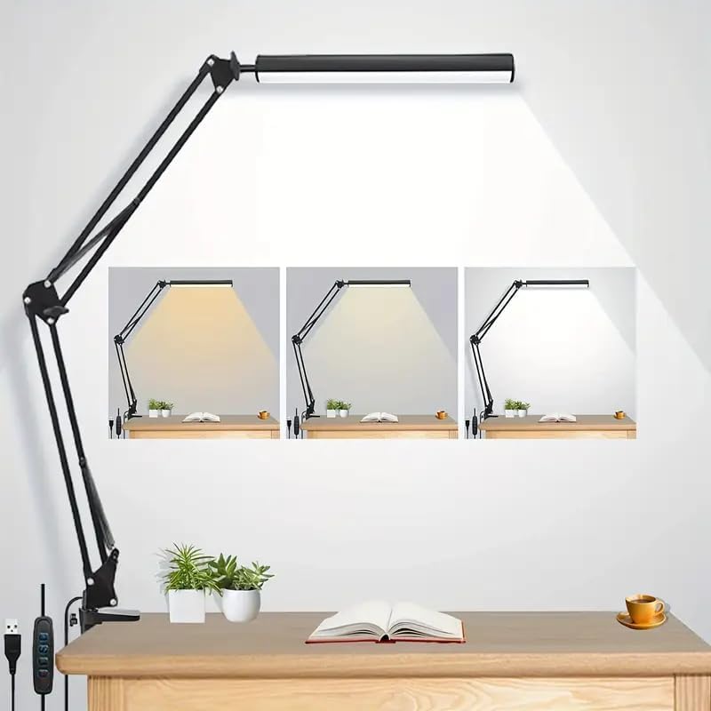 Home Office Desks - LED Desk Lamp For Home,Reading,Study,Adjustable Eye-Caring