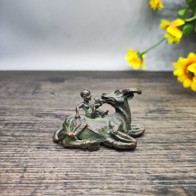Free Home Office - Vintage distressed boy playing a cow