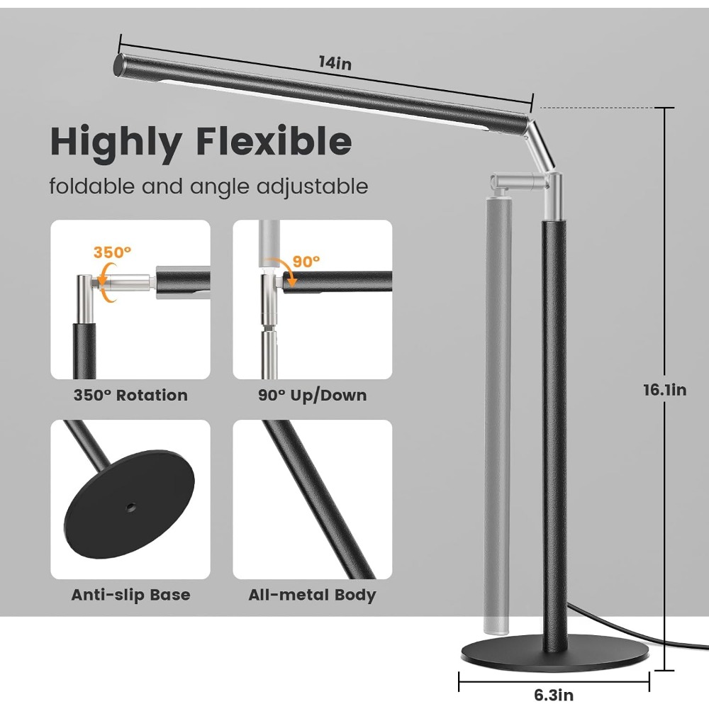 16 Inch Adjustable Metal LED D - đánh giá và giá Home Office Desks