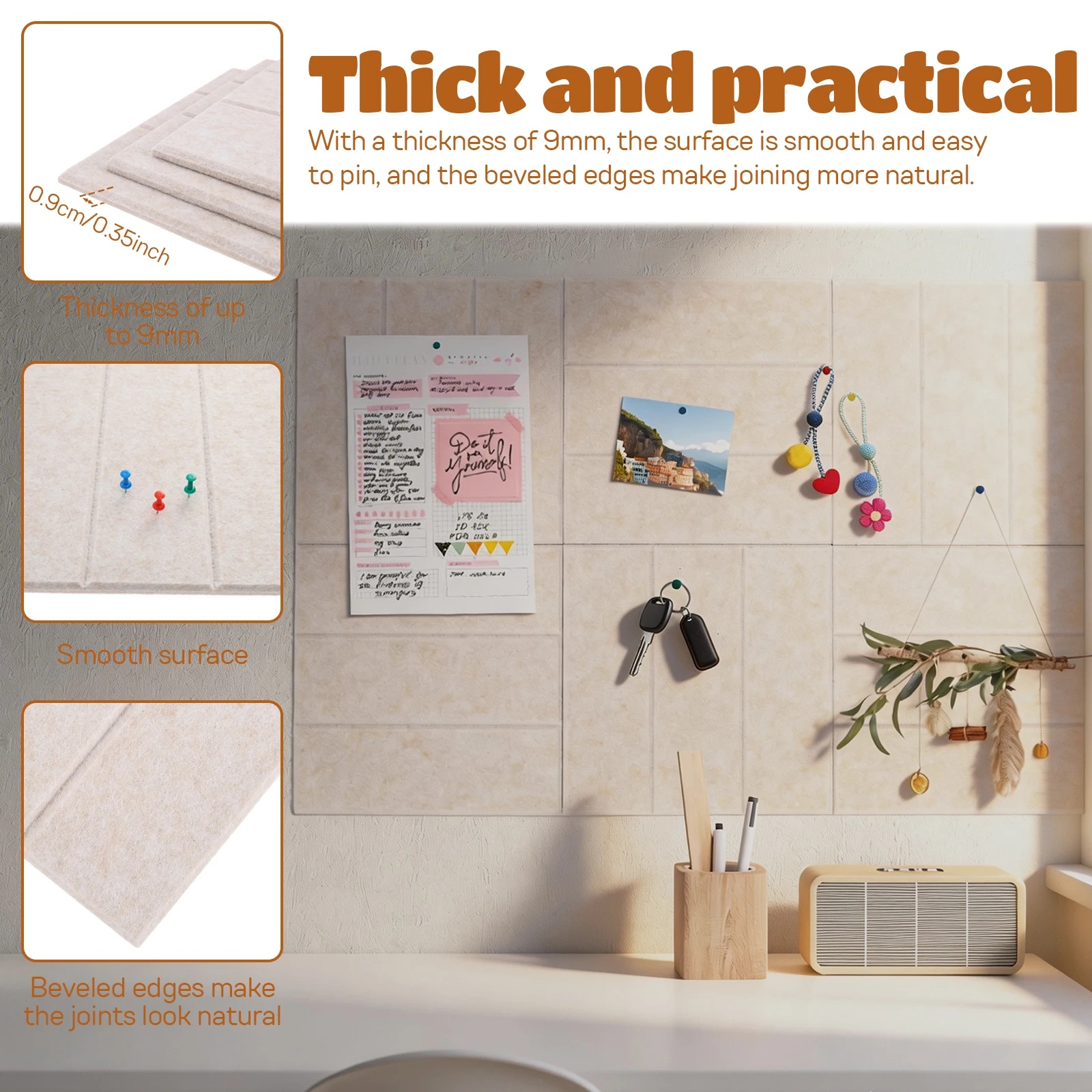 6/12 Pcs Felt Bulletin Board T - đánh giá và giá Home Office Alternative