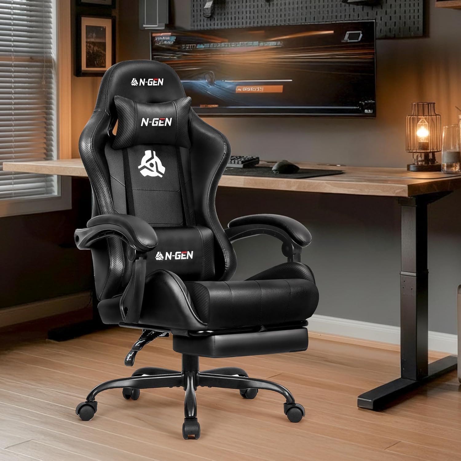 Gaming Chair with Footrest Lum - đánh giá và giá Home Office Desks