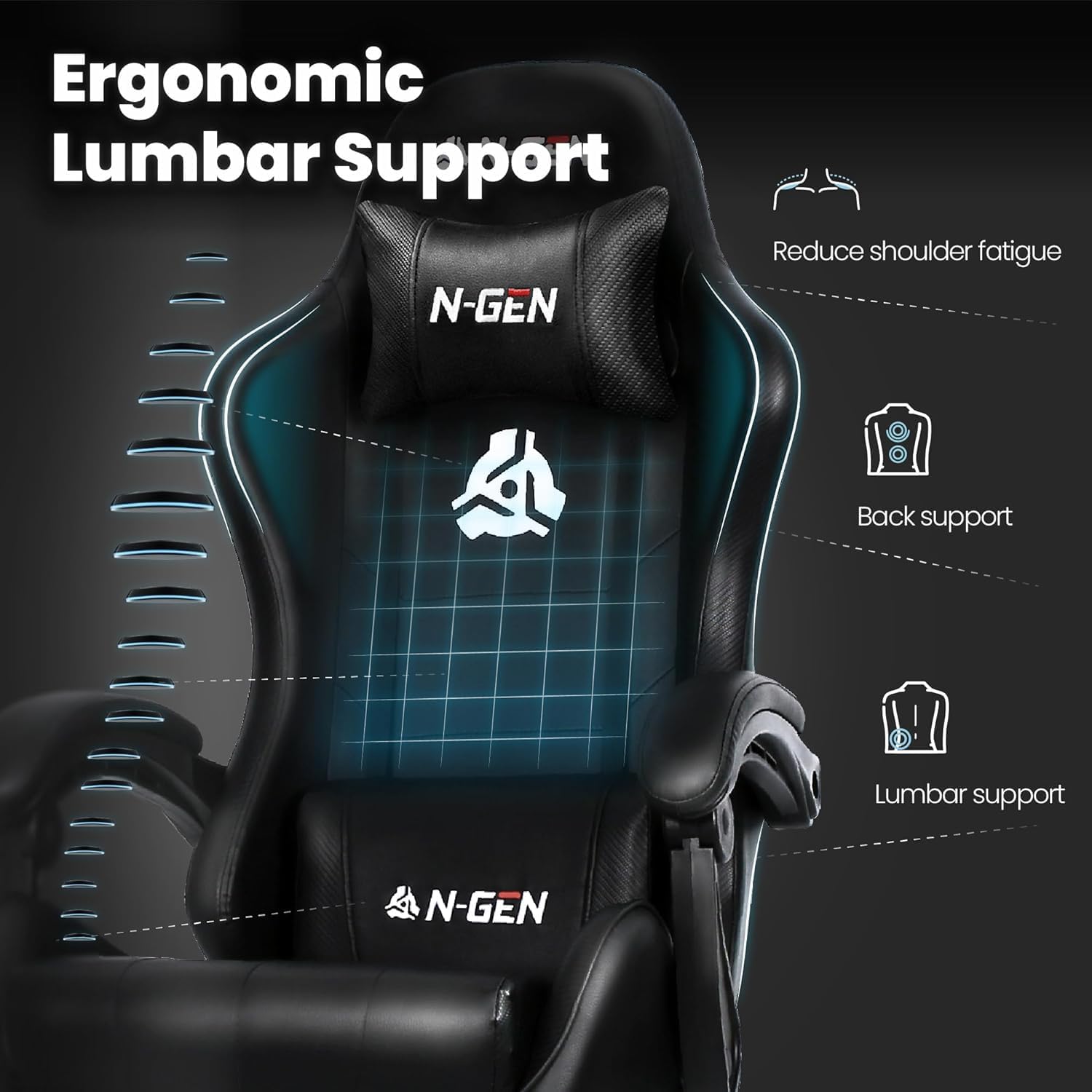 Gaming Chair with Footrest Lum - đánh giá và giá Home Office Desks