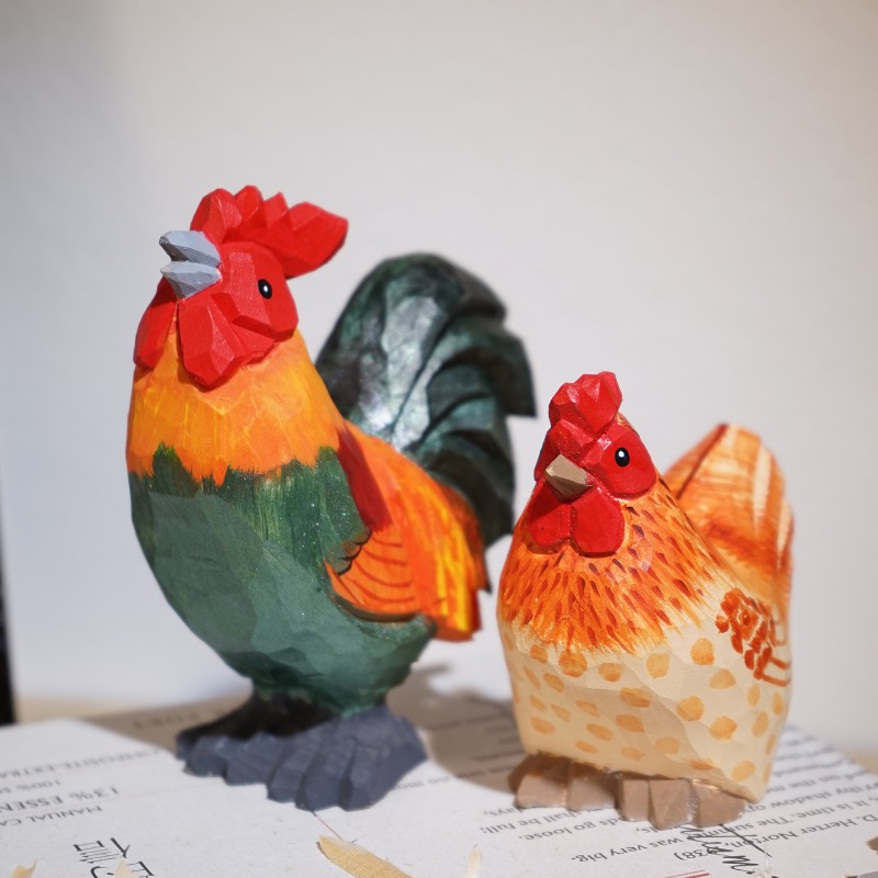 Farmyard Rooster and Hen Handm - đánh giá và giá Home Office Freelancer