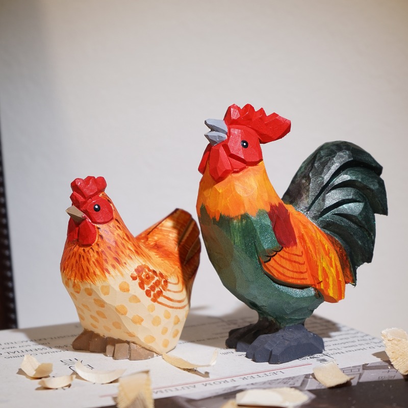Farmyard Rooster and Hen Handm - đánh giá và giá Home Office Freelancer