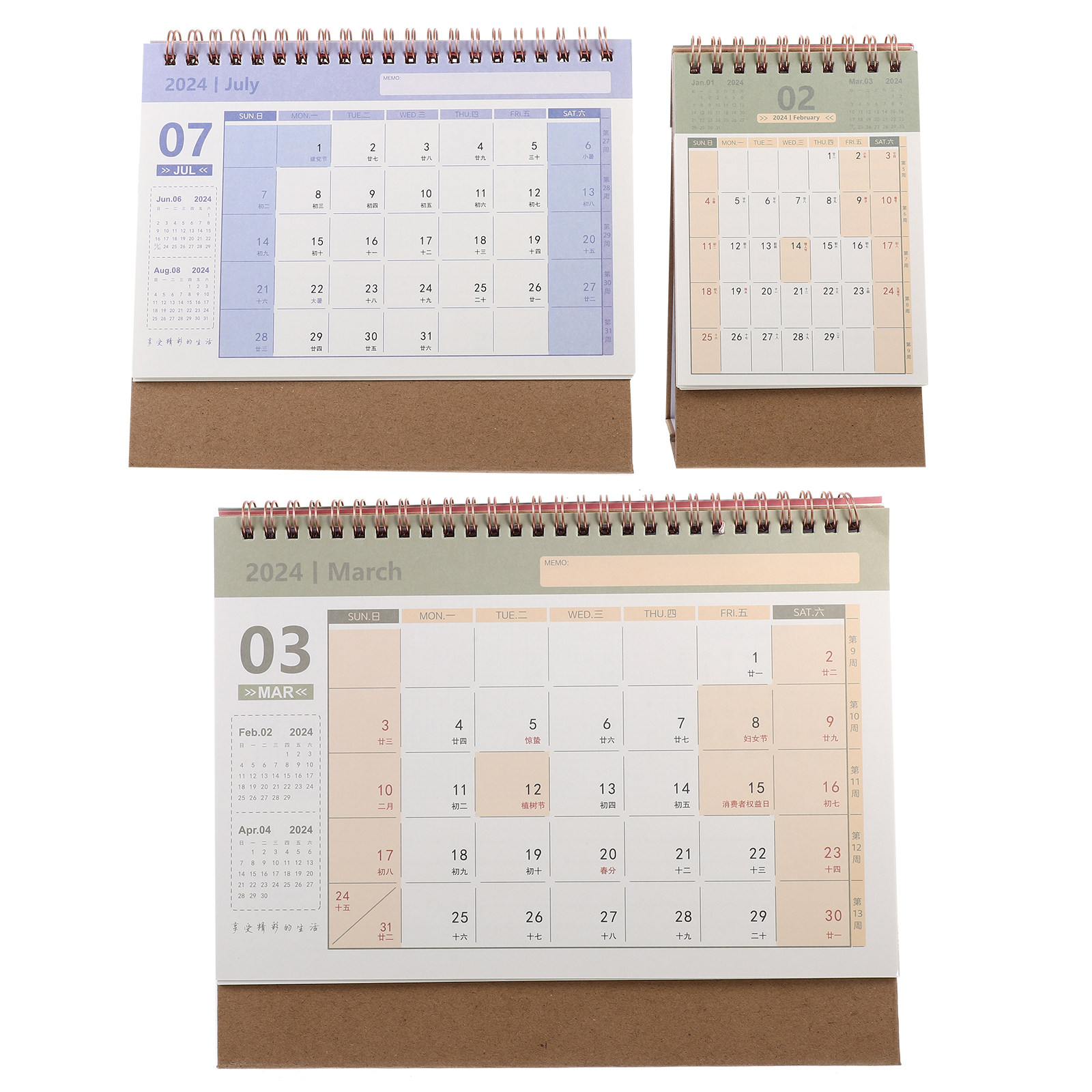 3Pcs Exquisite Paper Desk Cale - đánh giá và giá Home Office Design Ideas