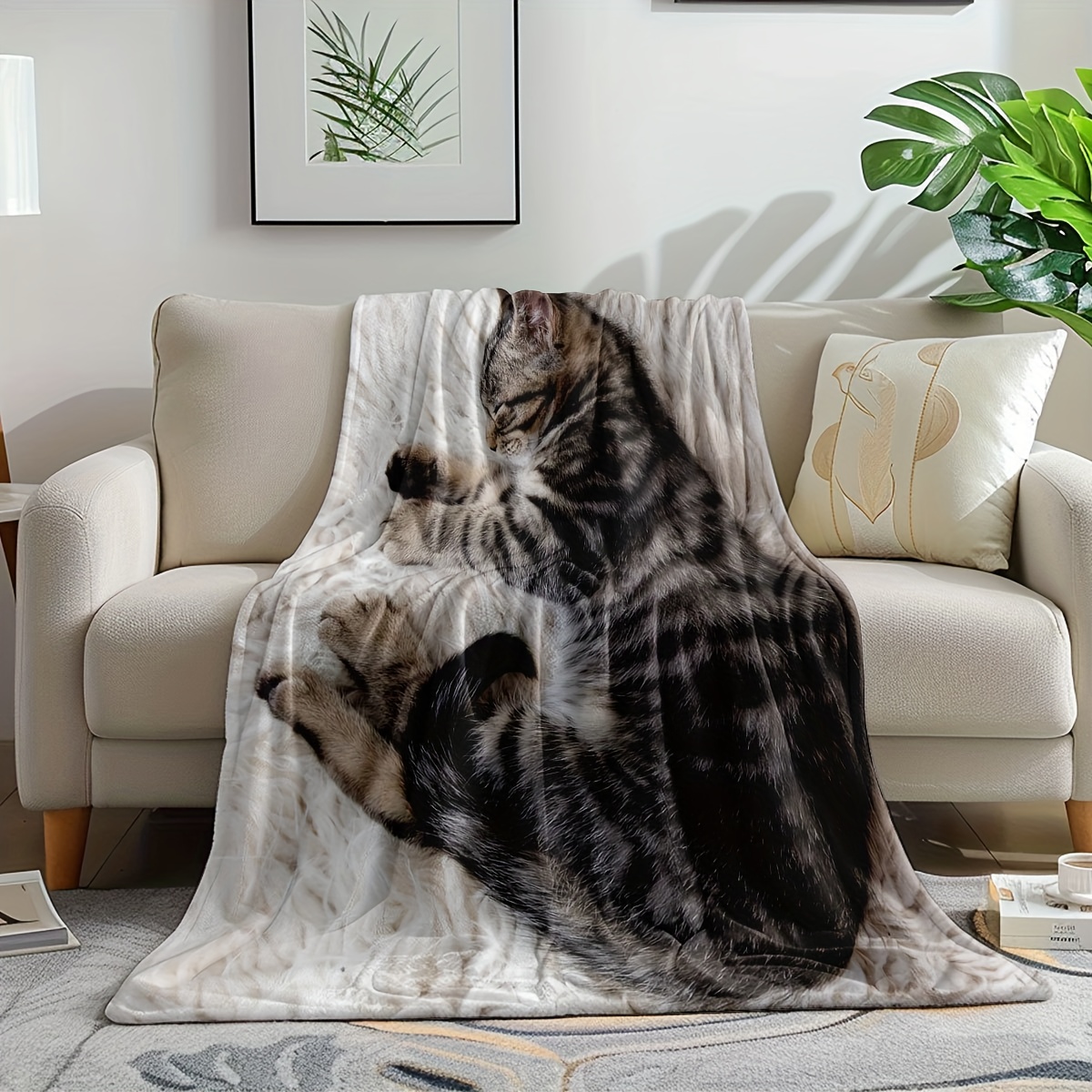 Sleeping Cat Flannel Blanket,  - đánh giá và giá Home Office Design Ideas